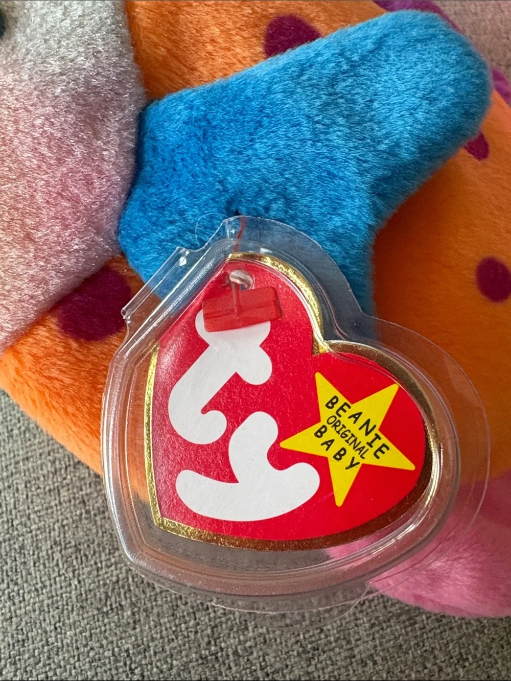 Ty Beanie Babies: Lips and Pinky. Like new with all tags.